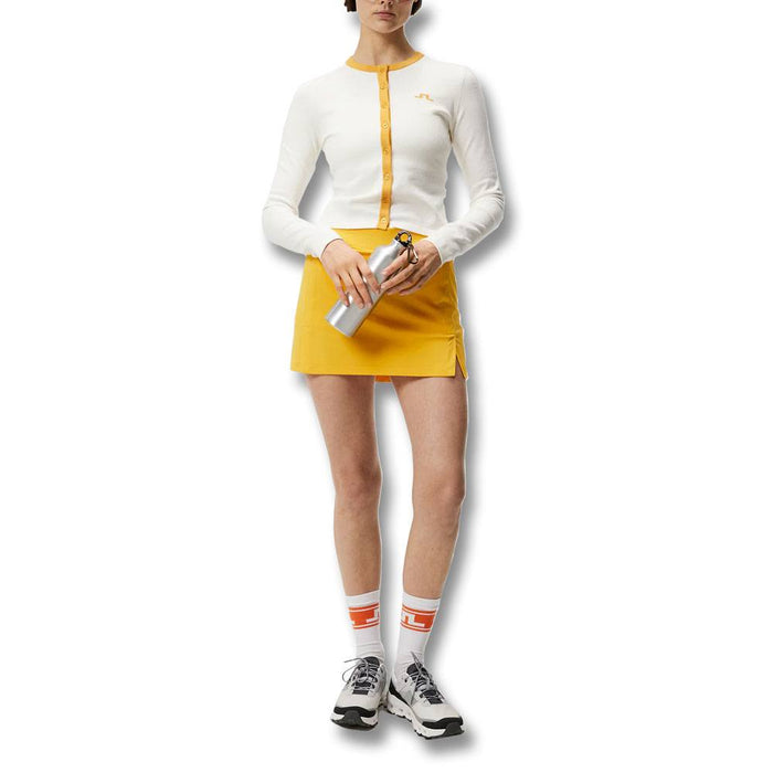 J.Lindeberg Freda Knitted Cardigan Golf Sweater White - 23 Women