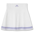 J.Lindeberg Frida Stripe Knitted FW Golf Skirt White - FW23 Women
