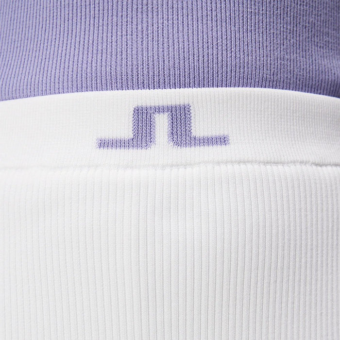 J.Lindeberg Frida Stripe Knitted FW Golf Skirt White - FW23 Women