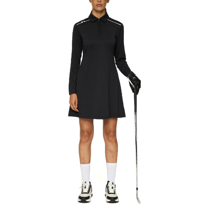 J.Lindeberg Gizelle Longsleeve Golf Dress Black - FW25 Women