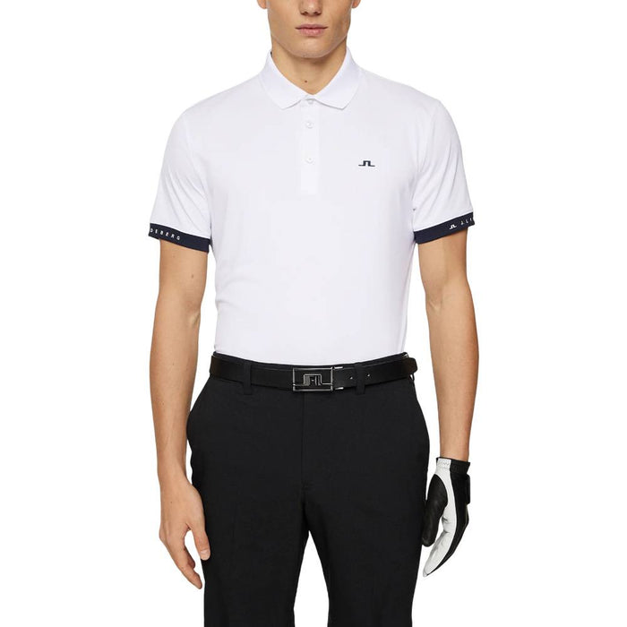 J.Lindeberg Guy Golf Polo White - SS25 Men