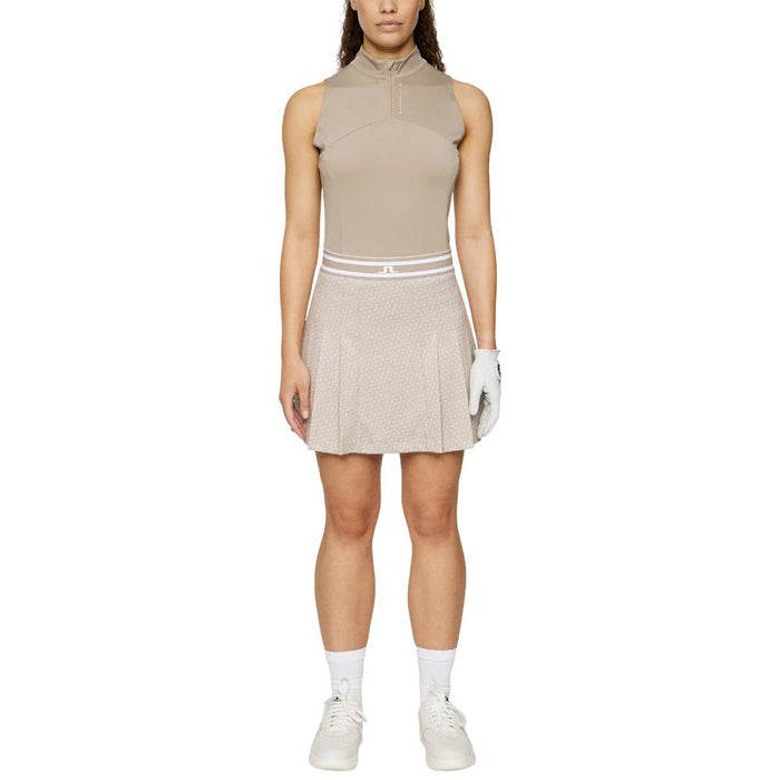 J.Lindeberg Harlow Print Golf Skirt Shadow Bridge Khaki - SH25 Women
