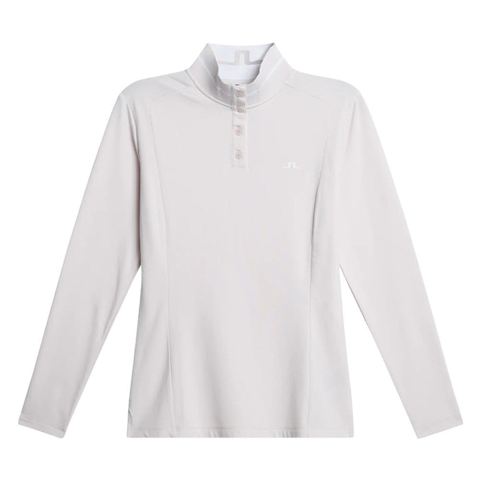 J.Lindeberg Hertta Longsleeve Golf Polo Grey Lilac - FW25 Women
