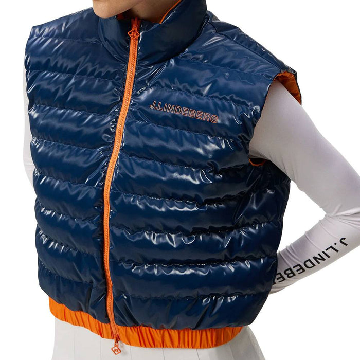 J.Lindeberg Isla Reversible Golf Vest Estate Blue - FW23 Women