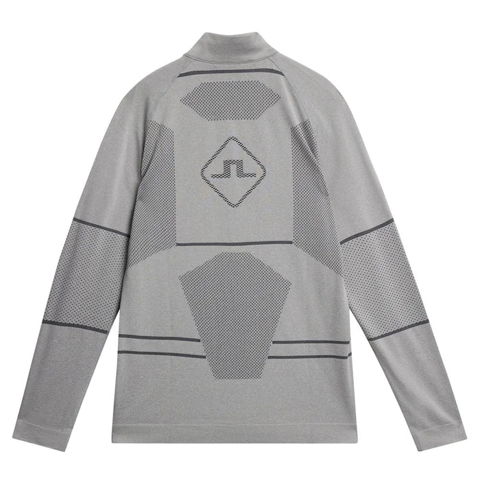 J.Lindeberg Jimmy Mid Layer Golf Pullover Light Gray Melange - FW23