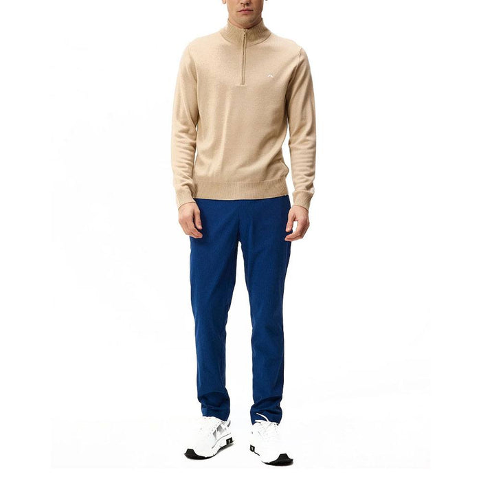 J.Lindeberg Kian Zipped Golf Pullover Safari Beige - SS24