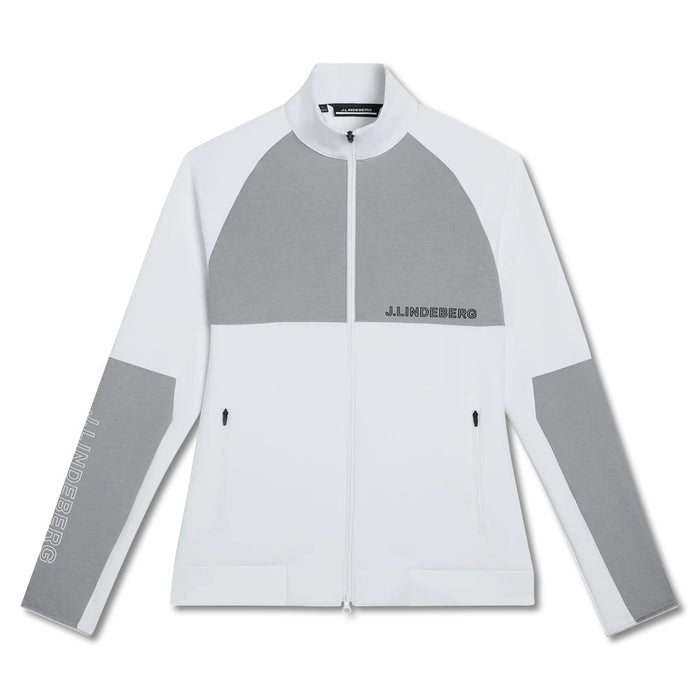 J.Lindeberg Lazarus Mid Layer Golf Jacket White - FW23