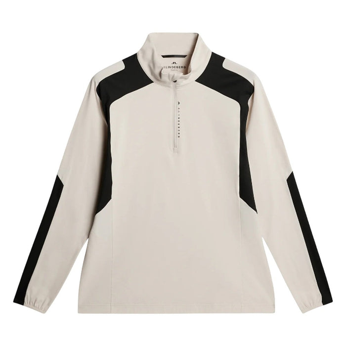 J.Lindeberg Leander Quarter Zip Mid Layer Golf Pullover Moonbeam - SH25 Men