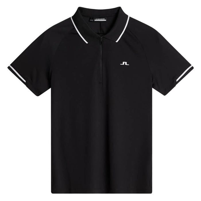 J.Lindeberg Lee Golf Polo Black - SS25 Women