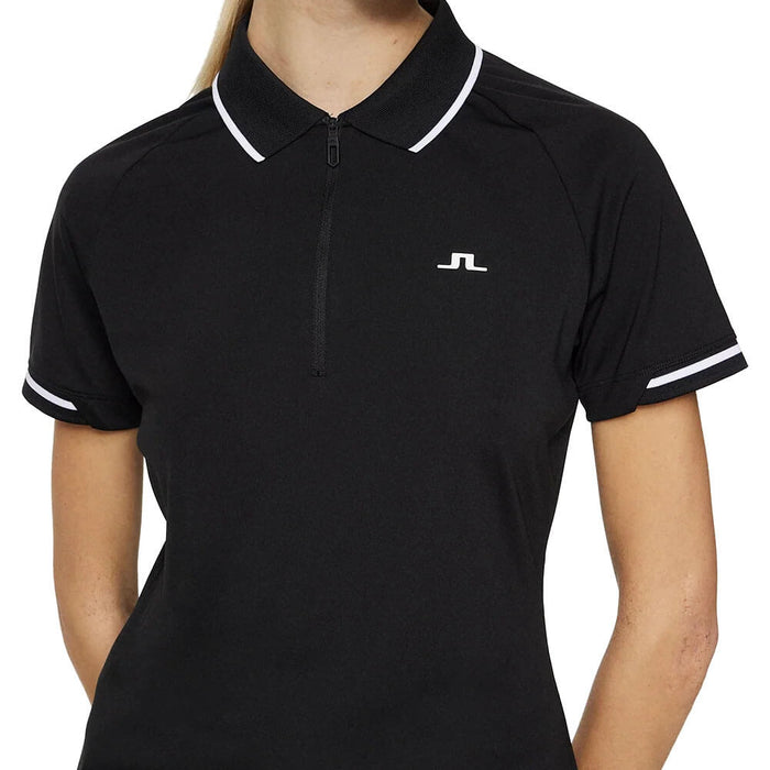 J.Lindeberg Lee Golf Polo Black - SS25 Women