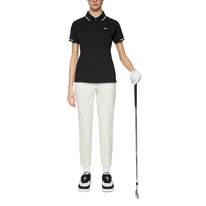 J.Lindeberg Lee Golf Polo Black - SS25 Women