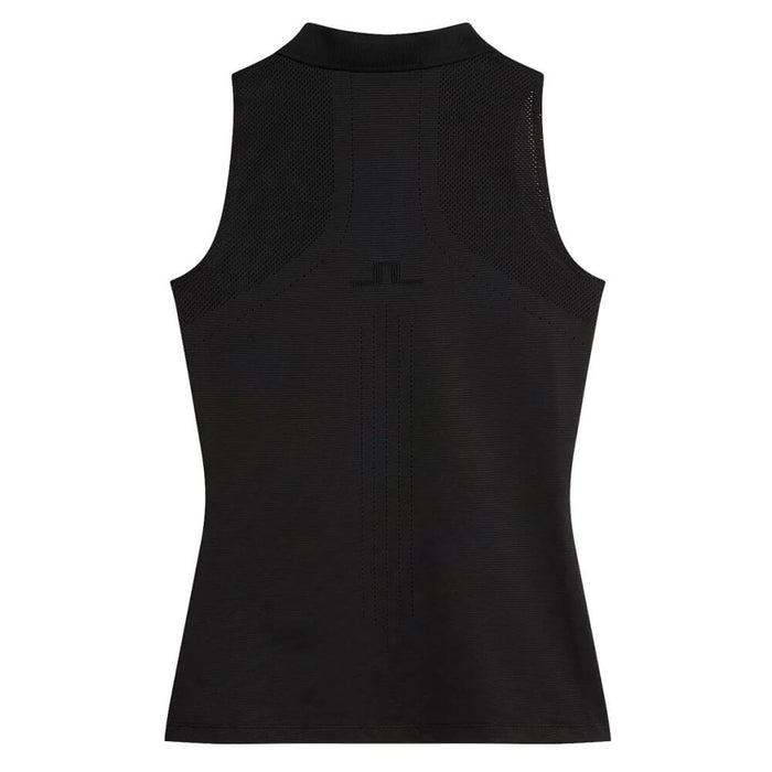 J.Lindeberg Leylo Sleeveless Golf Polo Black - SH25 Women