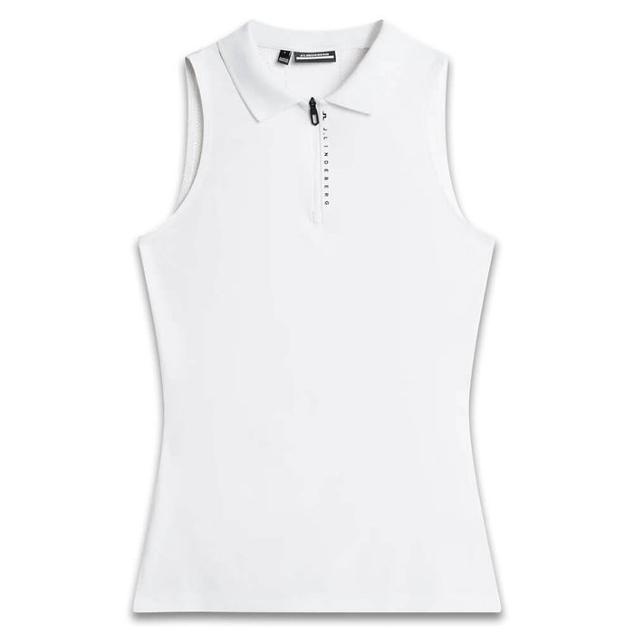 J.Lindeberg Leylo Sleeveless Golf Polo White - SH25 Women