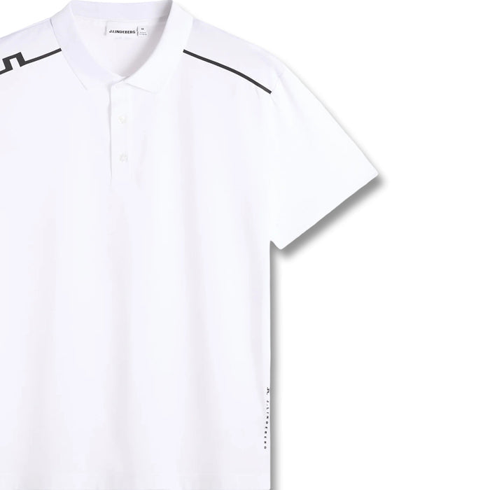 J.Lindeberg Lionel Golf Polo White - SS26 Men