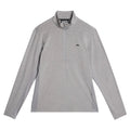 J.Lindeberg Luke Half Zip Mid Layer Golf Pullover Gray Melange - FW23