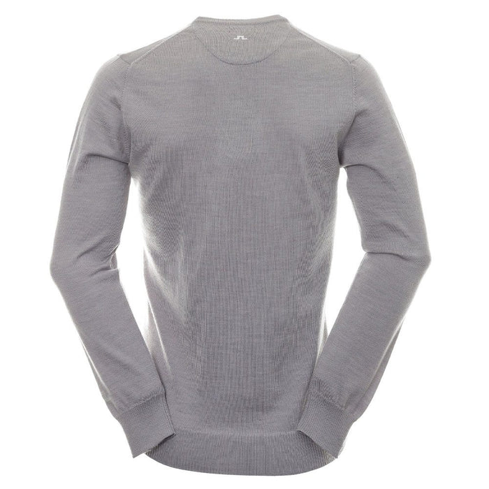 J.Lindeberg Lymann Knitted Golf Sweater Gray Melange - SS24