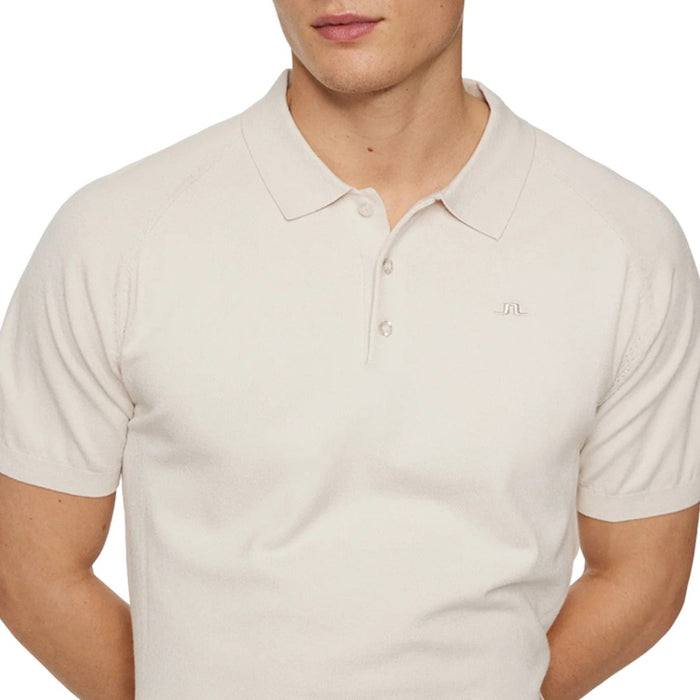 J.Lindeberg Martines Knitted Golf Polo Moonbeam - SH25 Men