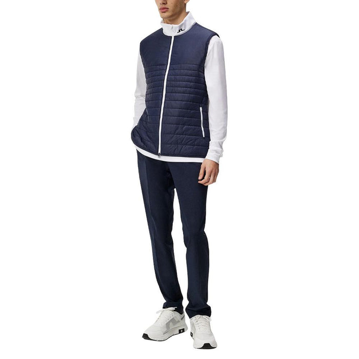 J.Lindeberg Martino Quilt Hybrid Golf Vest JL Navy - SS24