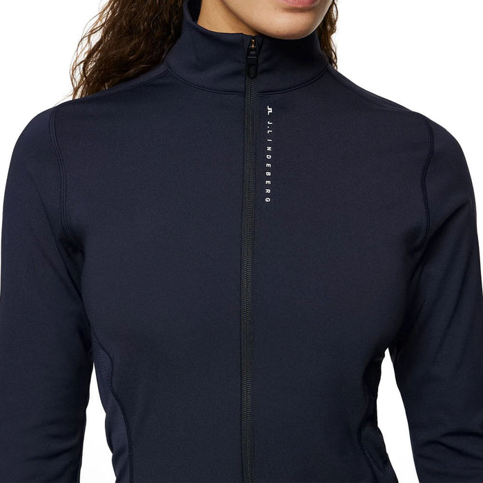J.Lindeberg Mel Zip Mid Layer Golf Pullover JL Navy - SH25 Women