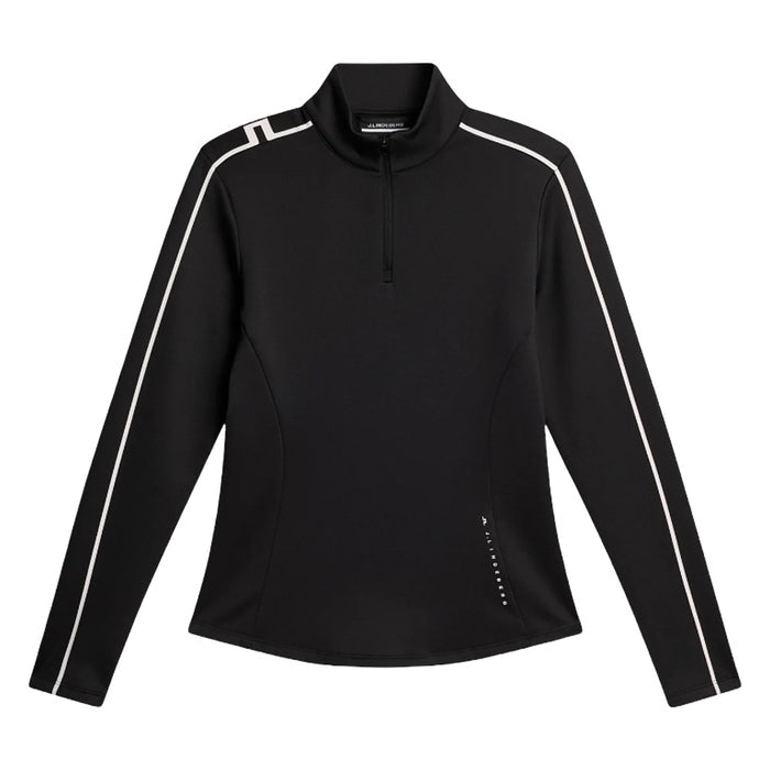 J.Lindeberg Nefe Quarter Zip Mid Layer Golf Jacket Black - FW25 Women