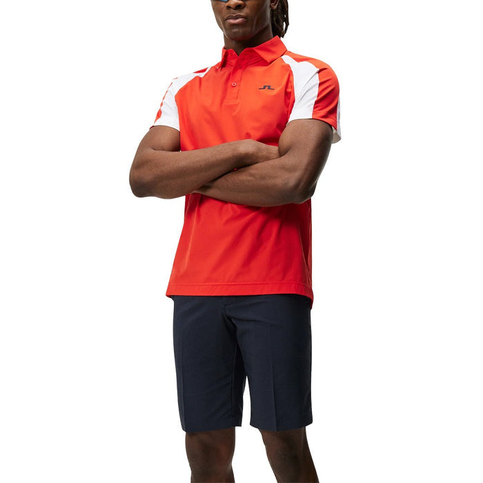 J.Lindeberg Nial Regular Fit Golf Polo Fiery Red - 23 Men