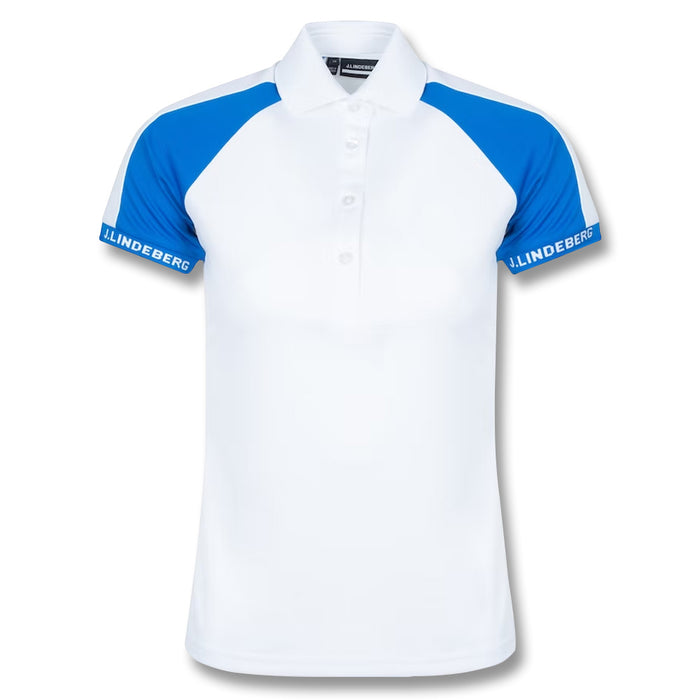 J.Lindeberg Perinne Golf Polo White - SS22 Women