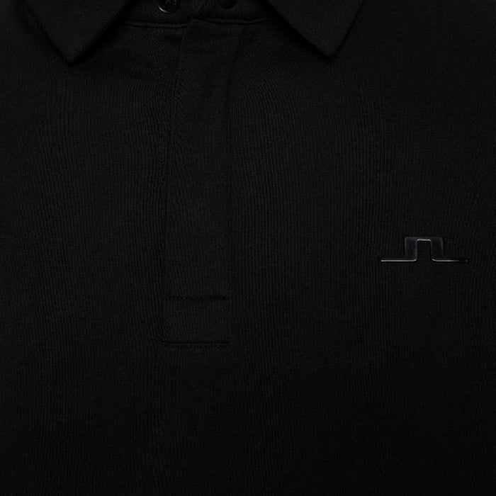 J.Lindeberg Sean Hybrid Longsleeve Golf Polo Black - FW25 Men