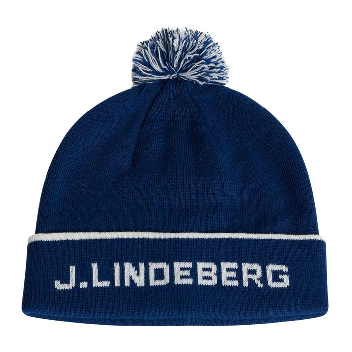 J.Lindeberg Stripe Golf Beanie Esate Blue - FW23