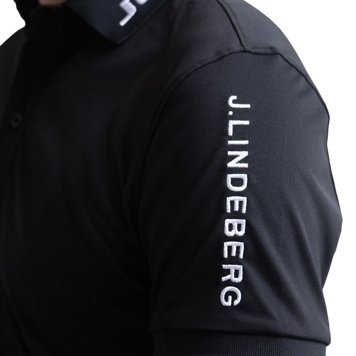J.Lindeberg Tour Tech Slim Fit Golf Polo Black - 23