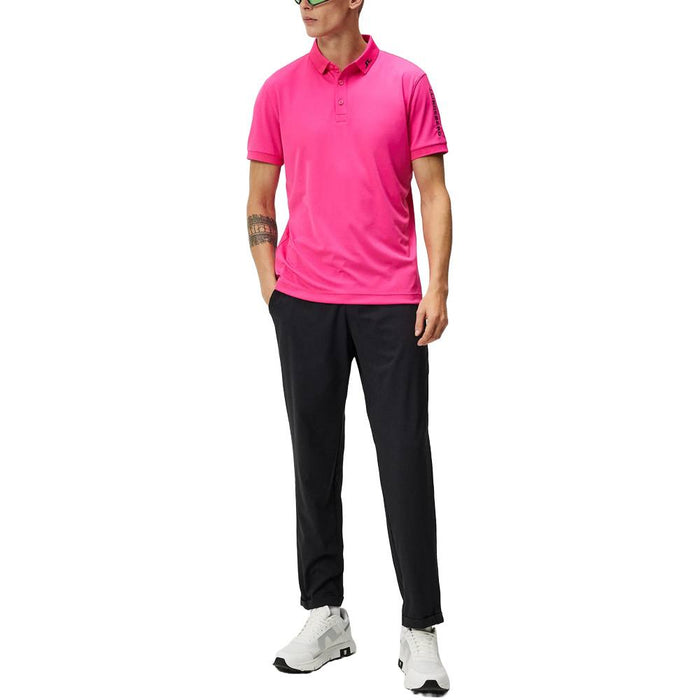 J.Lindeberg Tour Tech Slim Fit Golf Polo Fuchsia Purple - 24