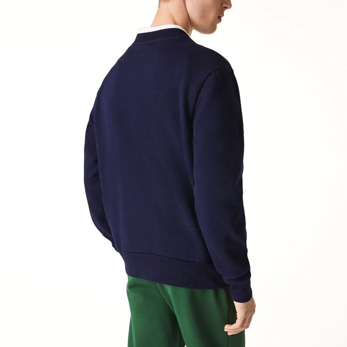 Lacoste Organic Brushed Cotton Golf Sweater Marine Blue - FW23 Men