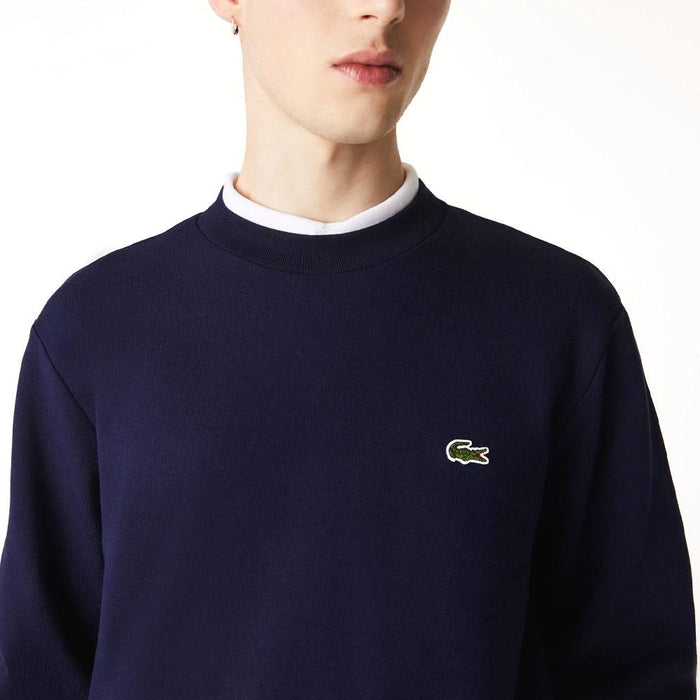 Lacoste Organic Brushed Cotton Golf Sweater Marine Blue - FW23 Men