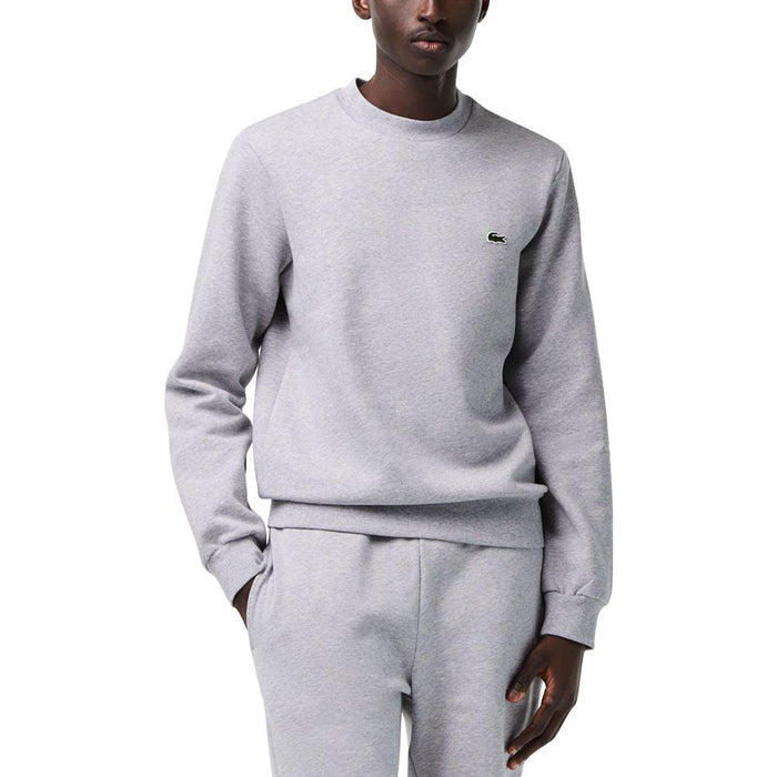 Lacoste Organic Brushed Cotton Golf Sweater Silver Gray - FW23 Men