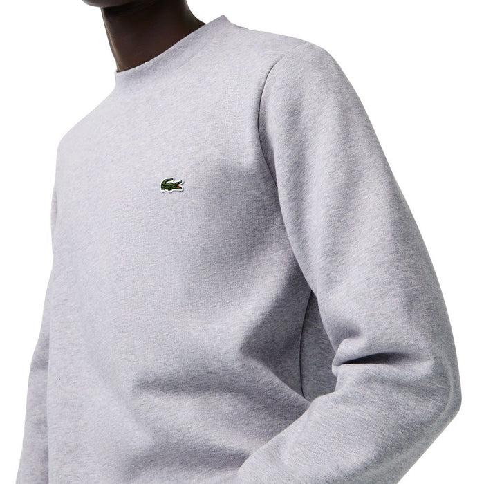Lacoste Organic Brushed Cotton Golf Sweater Silver Gray - FW23 Men