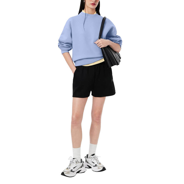 Lacoste Oversized Cotton Golf Sweatshirt Purple - FW25 Women