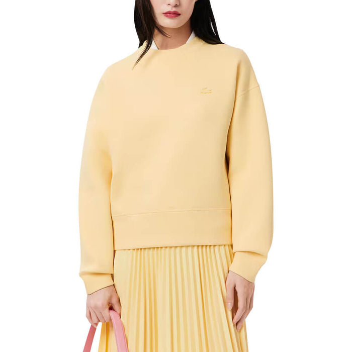 Lacoste Oversized Cotton Golf Sweatshirt Yellow - FW25 Women