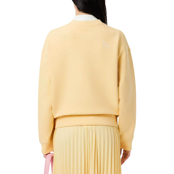Lacoste Oversized Cotton Golf Sweatshirt Yellow - FW25 Women