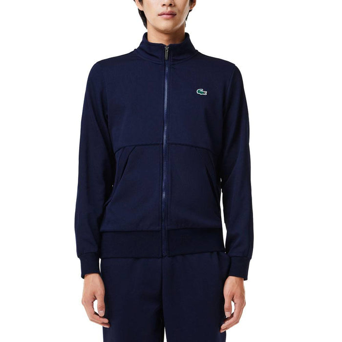 Lacoste Recycled Fiber Zipped Tennis Golf Sweater Navy Blue - FW23 Men
