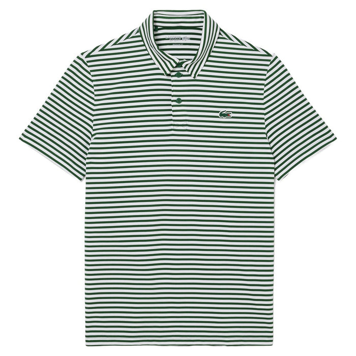 Lacoste Regular Fit UV Protect Golf Polo Green/White - SS25 Men