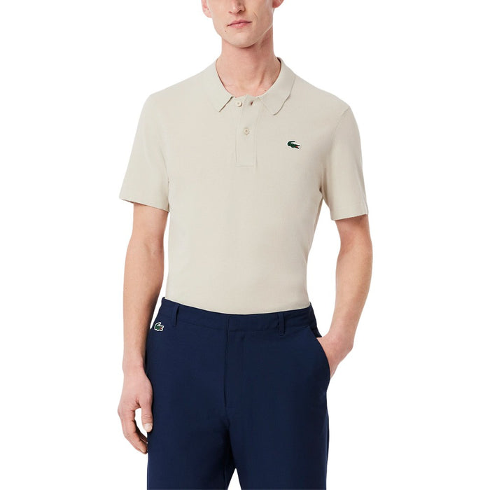 Lacoste Shortsleeve Collar Sweater Golf Polo Beige - SS25 Men