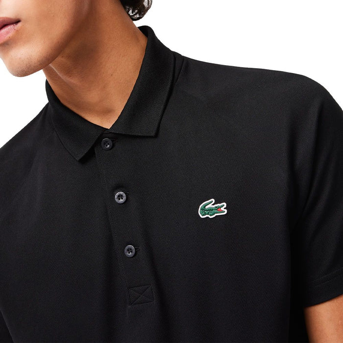 Lacoste Sport Breathable Abrasion-Resistant Interlock Golf Polo Black - SS23 Men