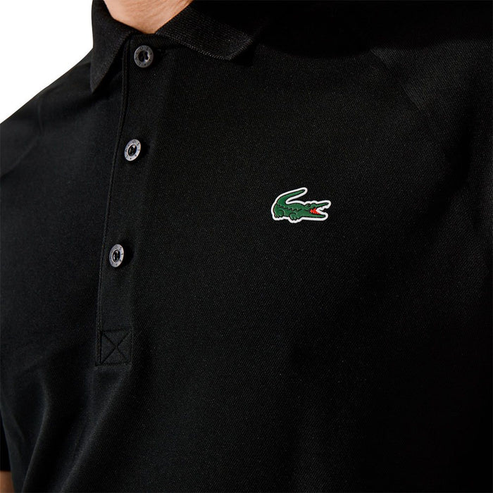 Lacoste Sport Breathable Abrasion-Resistant Interlock Golf Polo Black - SS23 Men