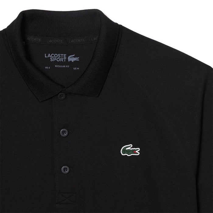 Lacoste Sport Breathable Abrasion-Resistant Interlock Golf Polo Black - SS23 Men