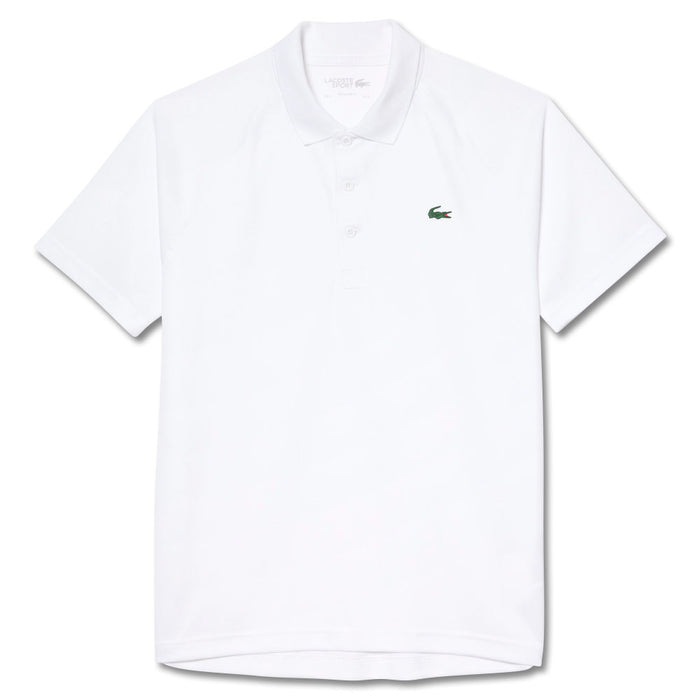 Lacoste Sport Breathable Abrasion-Resistant Interlock Golf Polo White - SS23 Men