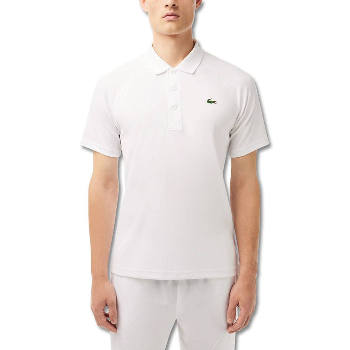Lacoste Sport Breathable Abrasion-Resistant Interlock Golf Polo White - SS23 Men