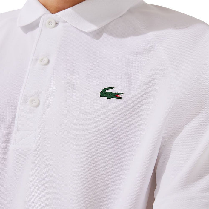 Lacoste Sport Breathable Abrasion-Resistant Interlock Golf Polo White - SS23 Men