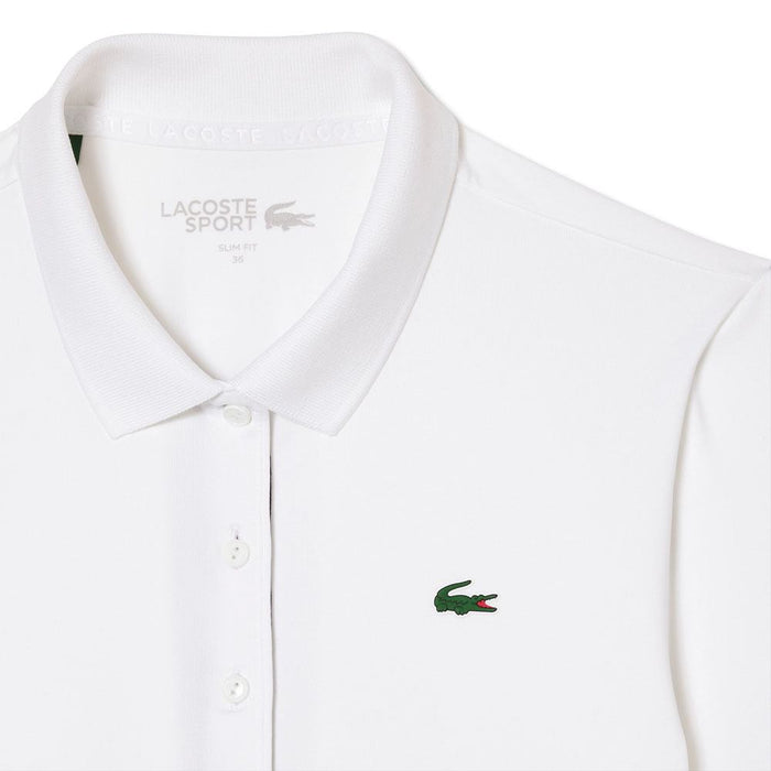 Lacoste Sport Breathable Stretch Golf Polo White/Navy Blue - SS23 Women