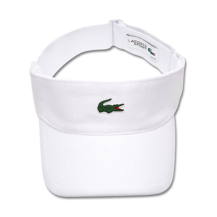 Lacoste Sport Pique and Fleece Tennis Golf Visor White - 23 Unisex
