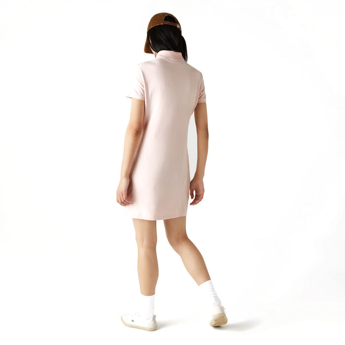 Lacoste Stretrch Cotton Pique Polo Golf Dress Light Pink - 21 Women