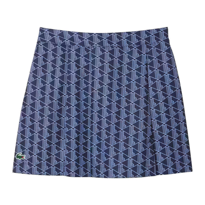 Lacoste Ultra Dry Stretch Lined Golf Skirt Navy Blue/Purple - FW25 Women